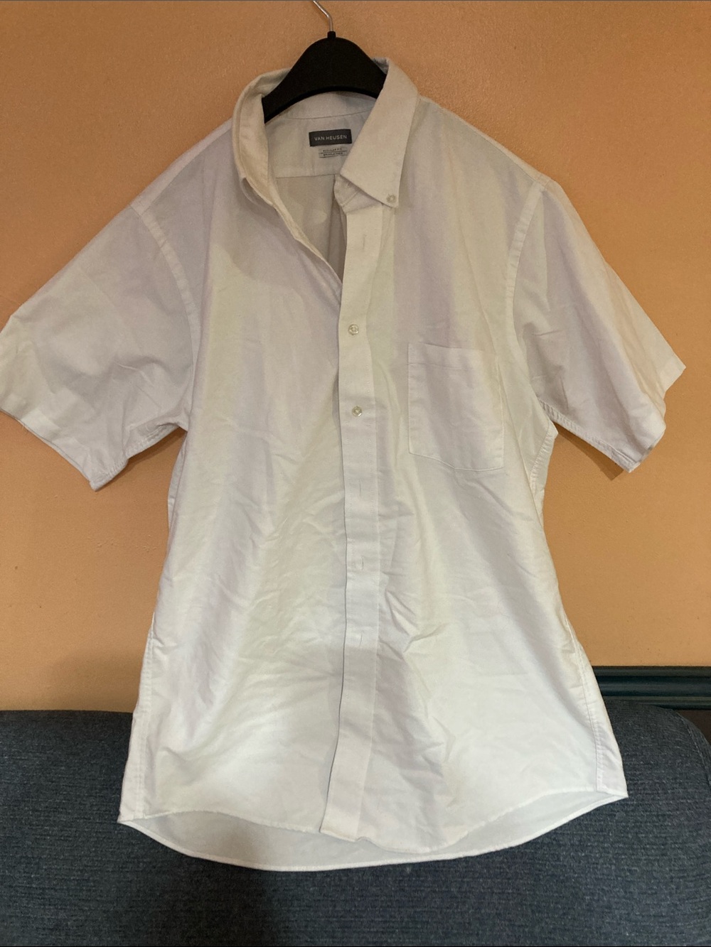 Van Heusen Men’s Short Sleeve Button-Down Shirt - White